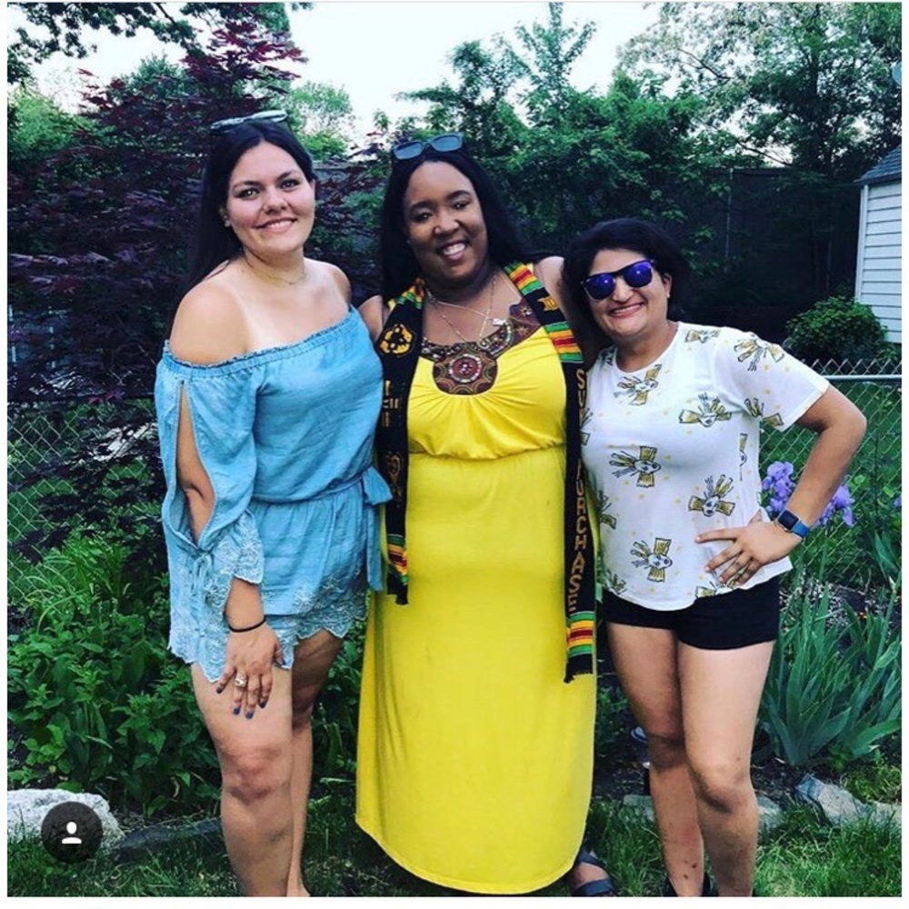 Yellow maxi dress with tribal beading on the neckline
